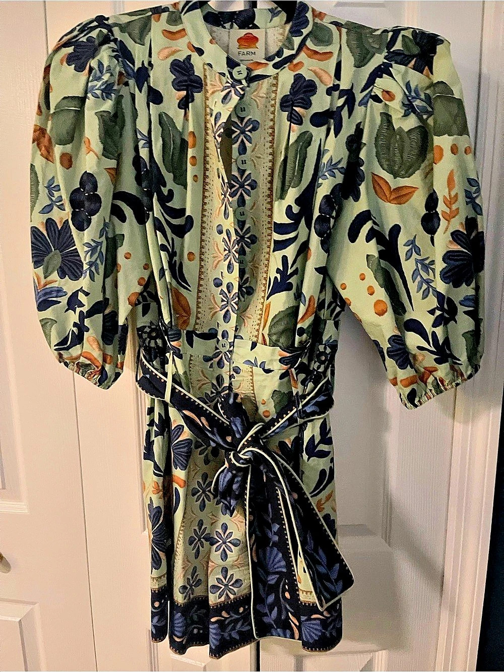 Farm Rio Flowering Garden Tree Mini Jumper Green & Blue Medium